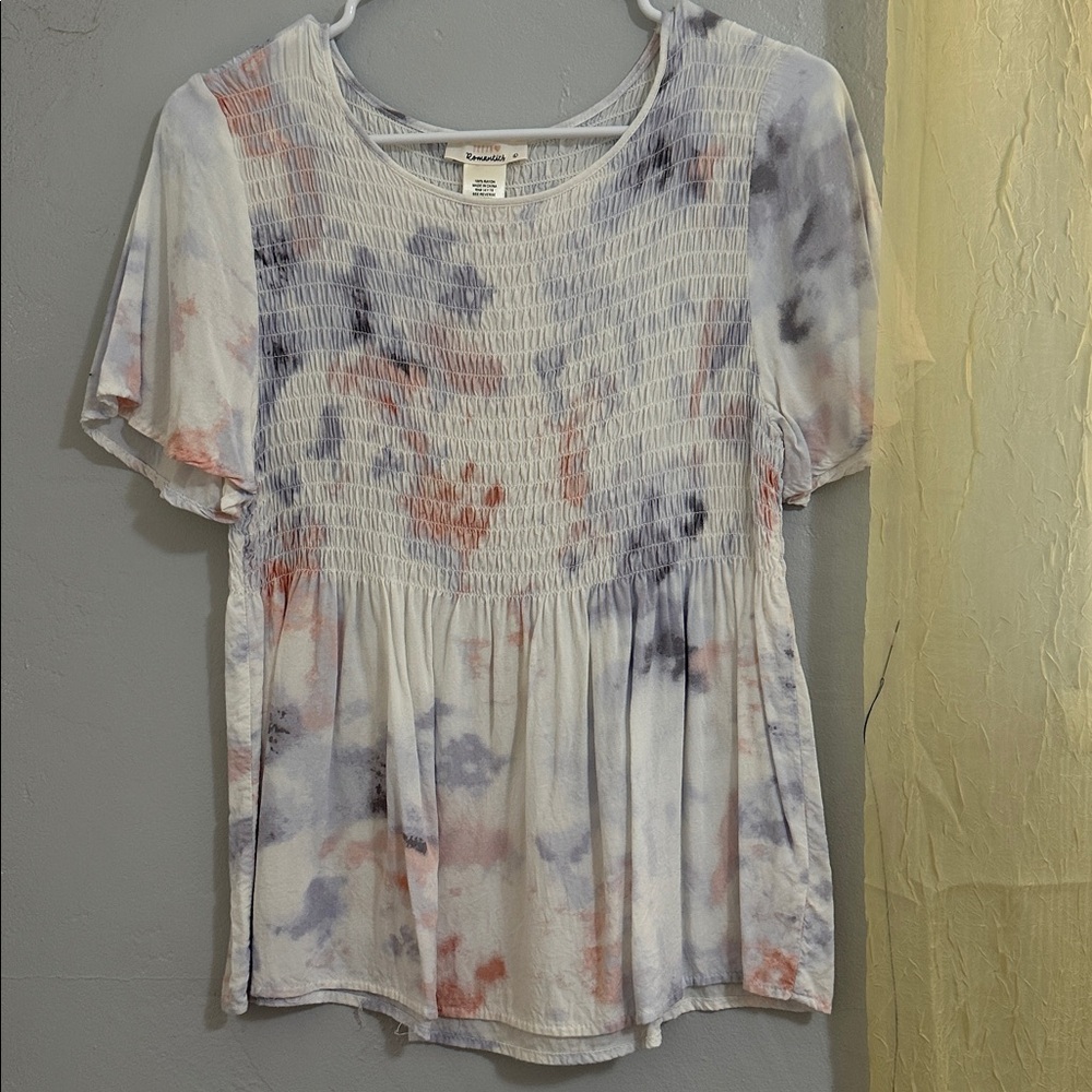Romantics Smocked White Top